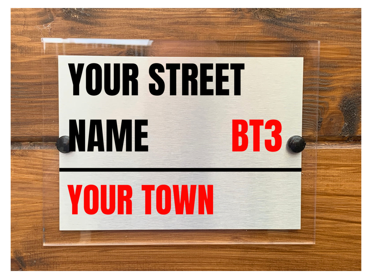 680 Custom Personalised Address Fox House Metal Aluminium Sign Plaque Door Wall Gate