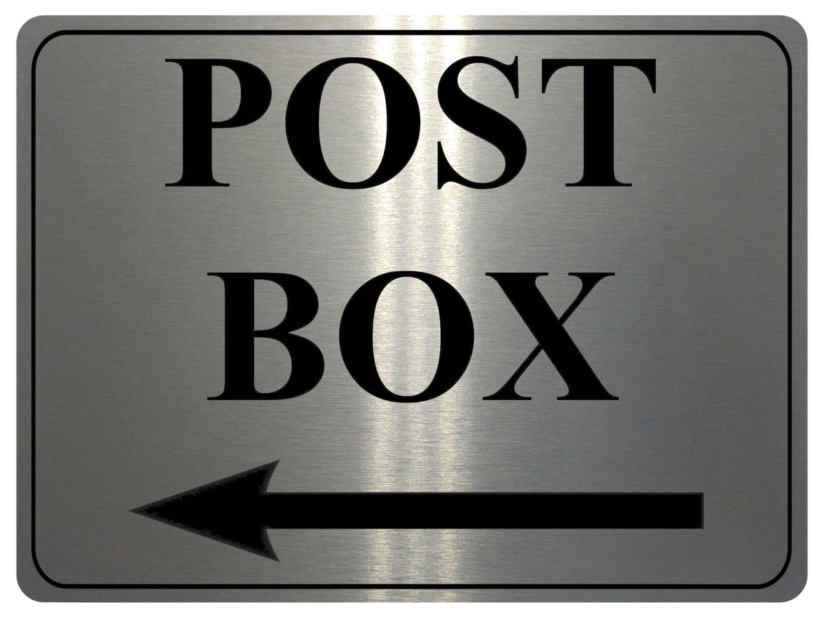 1180 POST BOX Arrow Left Metal Aluminium Plaque Sign Door Gate House O ...
