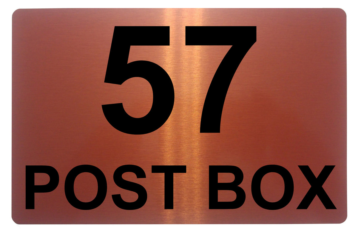 POST BOX Personalised Number Metal Aluminium Plaque Sign Door House Of ...