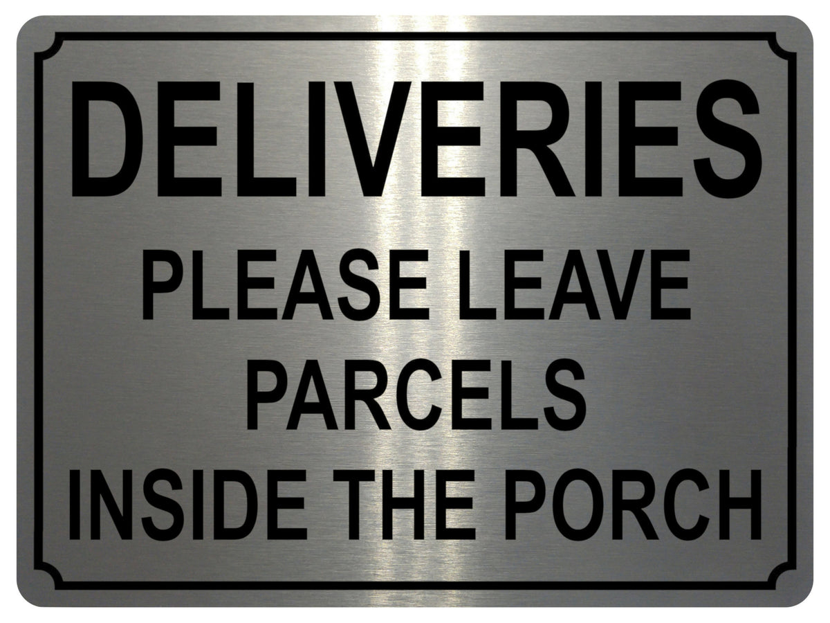 Lot De 2 Panneaux « Please Leave Packages Deliveries Here », Panneau