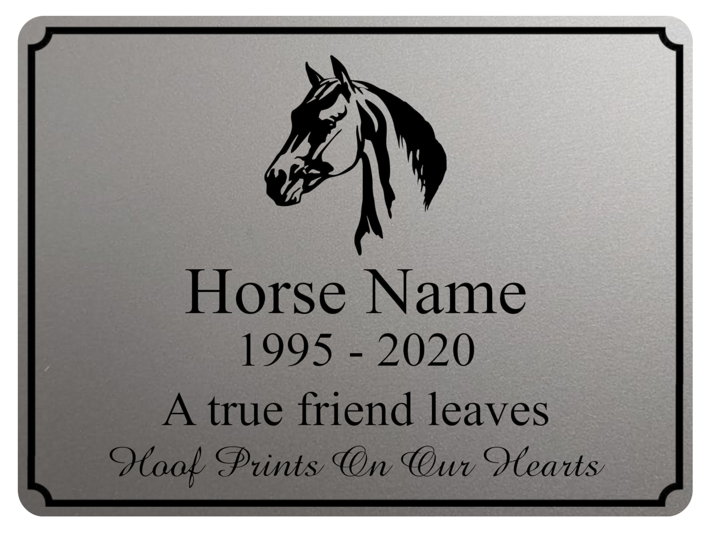 2290 Custom Personalised Memorial Horse Pony Metal Aluminium Sign Plaque