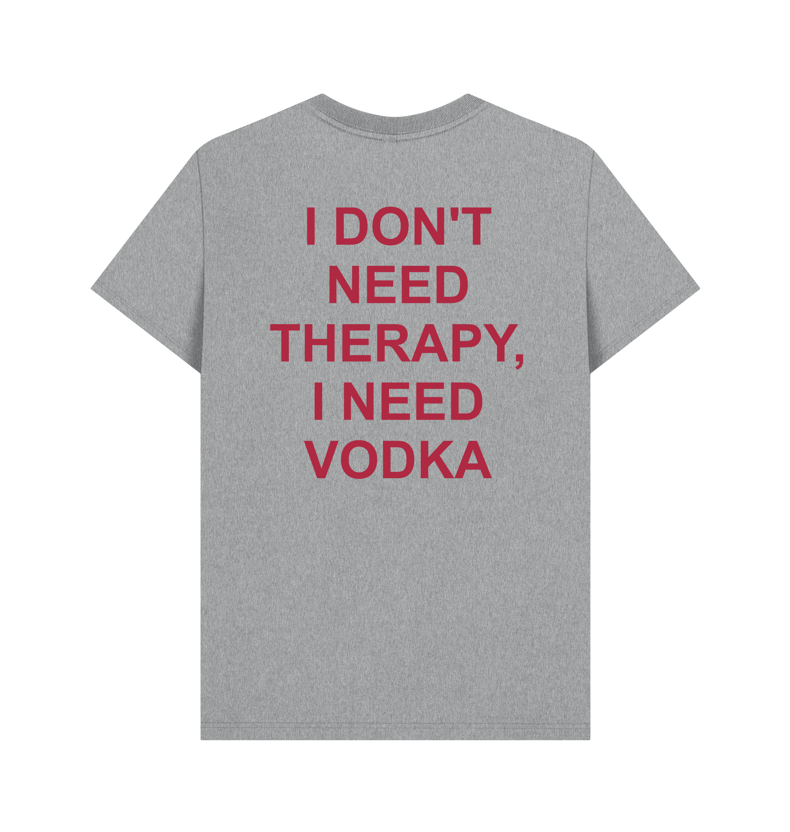 Athletic Grey Printed T-shirt Back