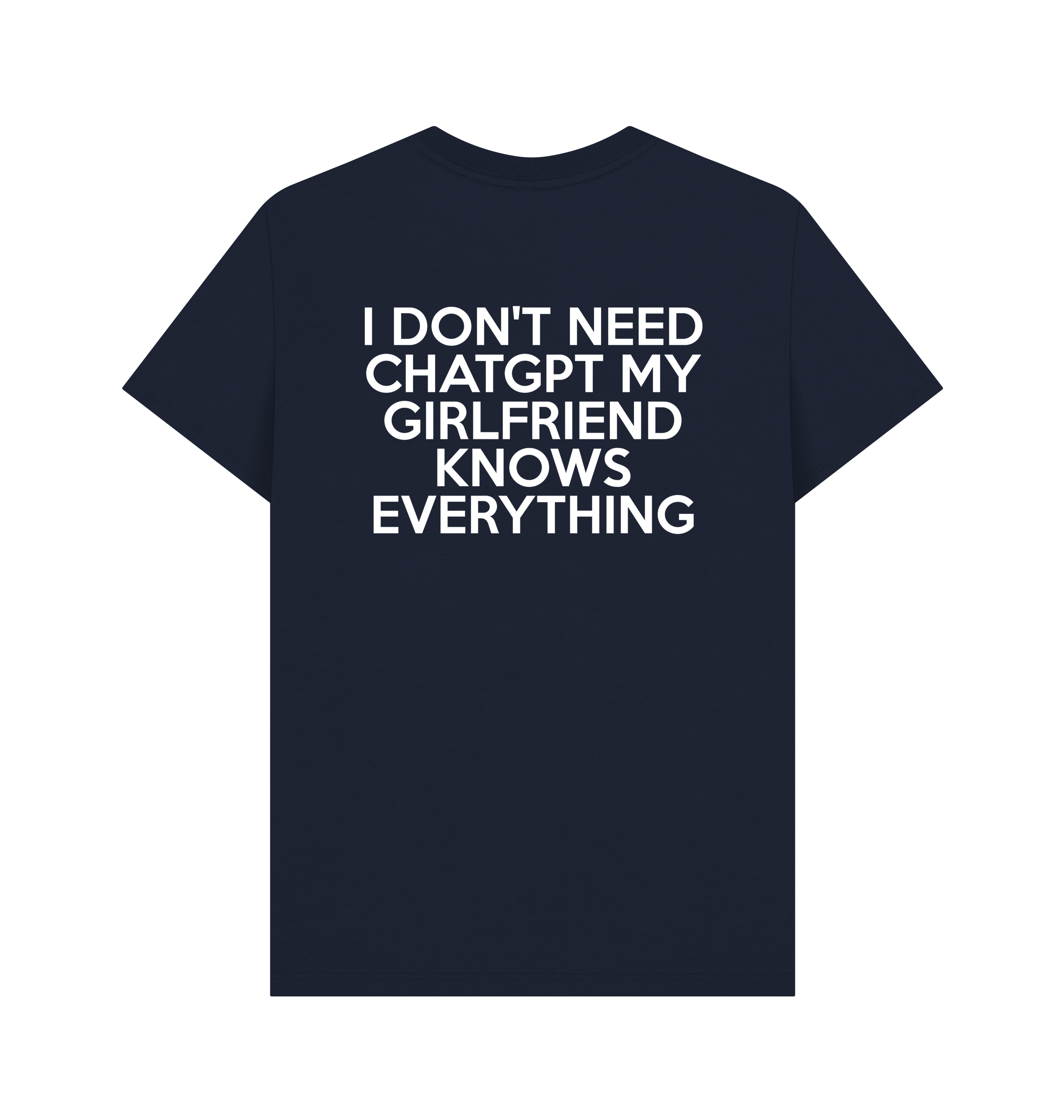Navy Blue Printed T-shirt Back