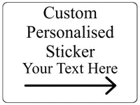 S001 Custom Personalised Arrow Direction Right Door House Office Sticker Vinyl