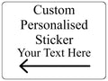 S002 Custom Personalised Arrow Direction Left Door House Office Sticker Vinyl