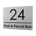 1MM 2436 Custom Personalised Post Parcel Box Number Metal Aluminium Sign Plaque Gate