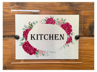 M054 Kitchen, Toilet, Bathroom Bedroom Door Modern Acrylic Aluminium Sign Plaque