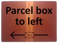 2199 Parcel box to left Door Gate House Letters Metal Aluminium Plaque Sign