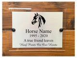 M019 Custom Personalised Memorial Horse Pony Metal Acrylic Aluminium Sign Plaque