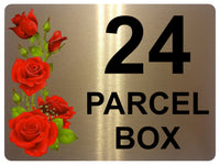 UV137 Custom Personalised PARCEL BOX Metal Aluminium Plaque Sign Door House Office A4