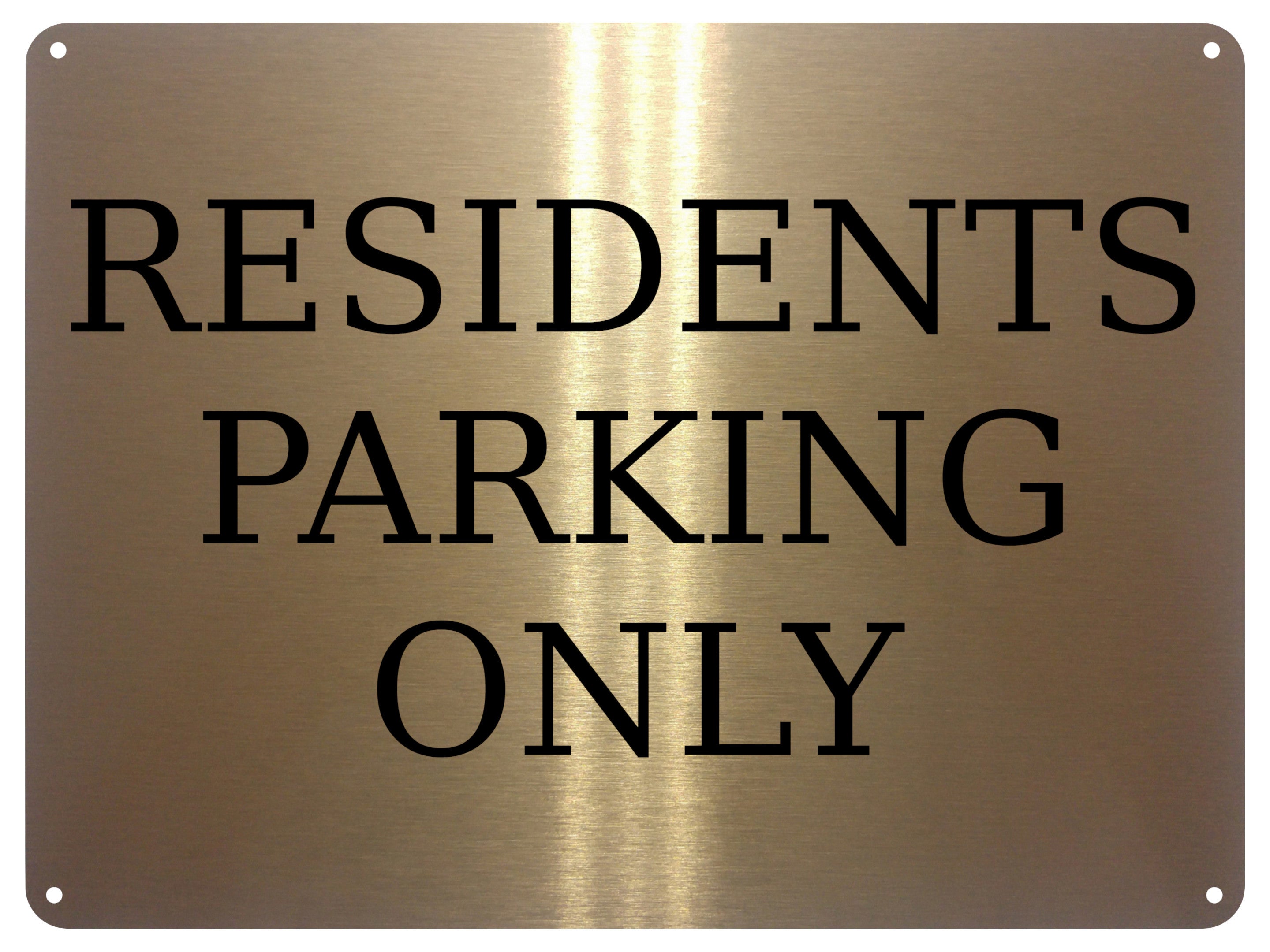 2257 RESIDENTS PARKING ONLY Gate Door Metal Aluminium Plaque Sign