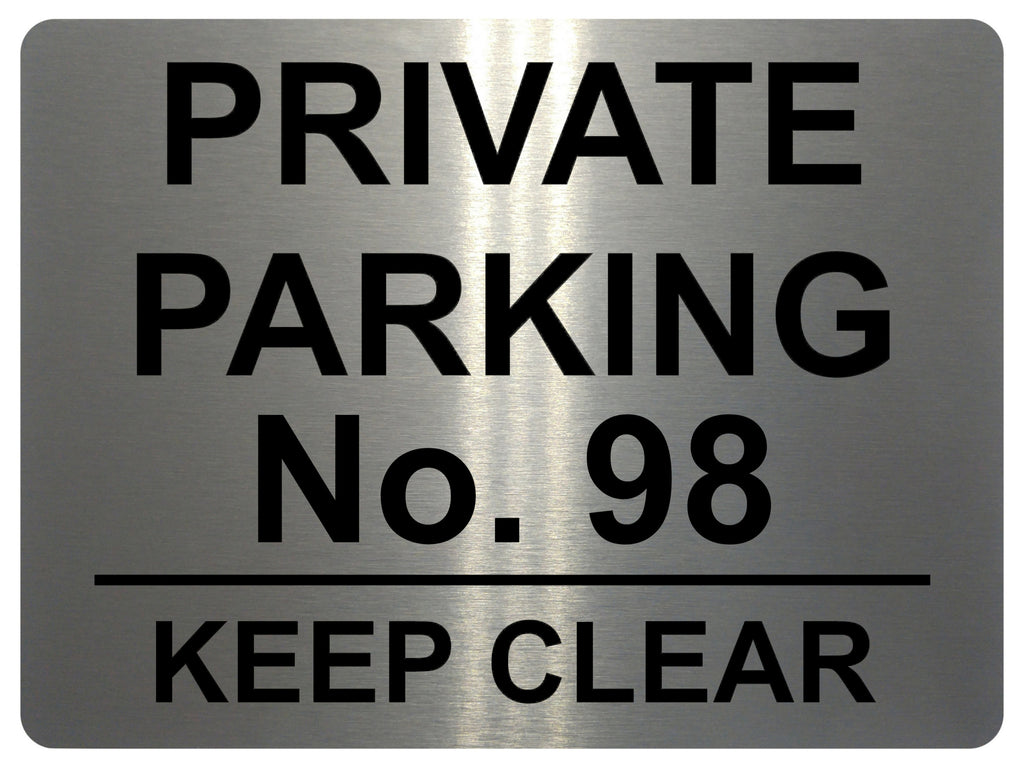 UV104 Custom Personalised PRIVATE PARKING Metal Aluminium Plaque Sign A4 Size