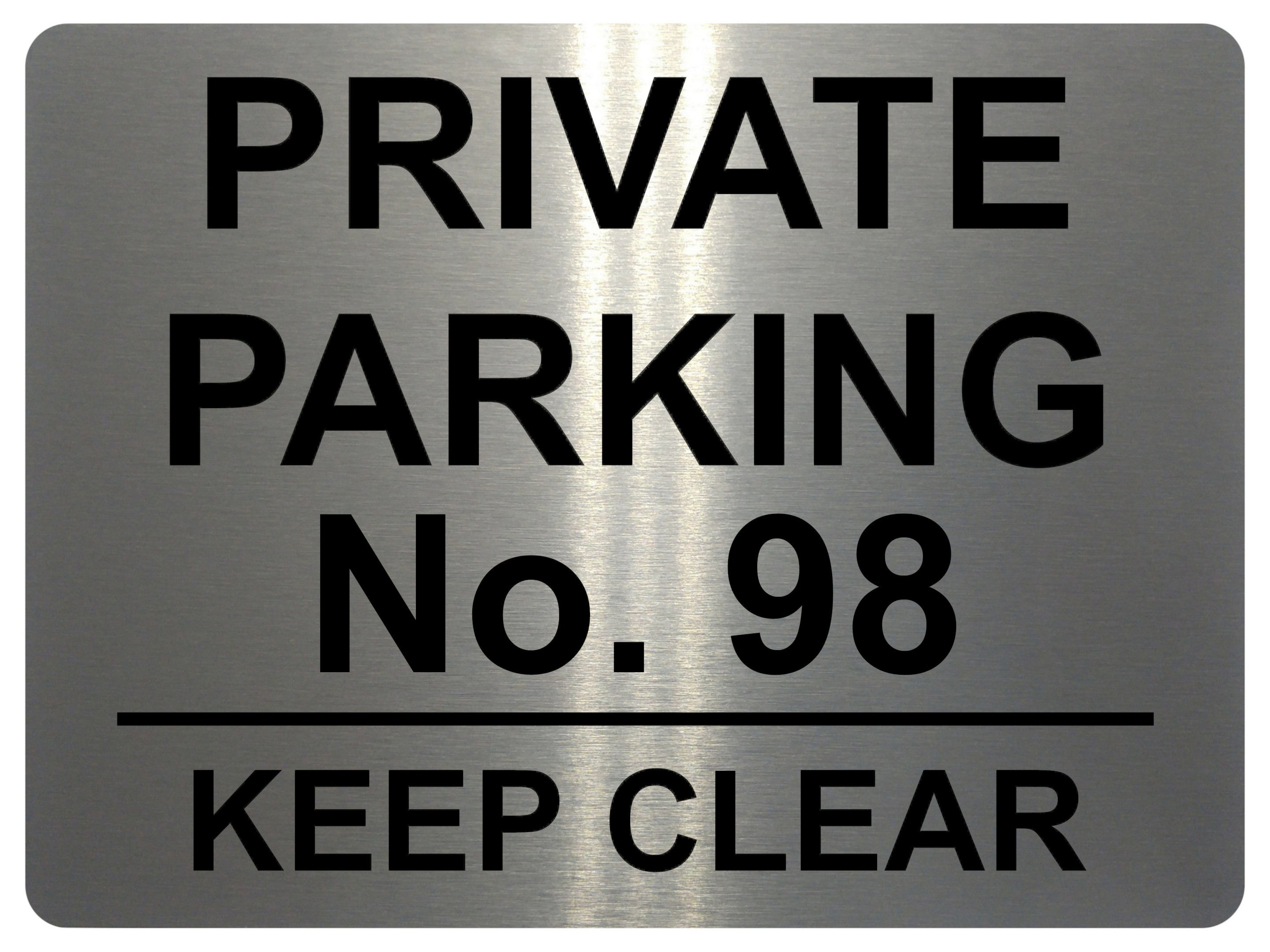 UV104 Custom Personalised PRIVATE PARKING Metal Aluminium Plaque Sign A4 Size