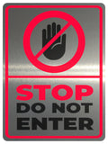 2315 STOP DO NOT ENTER Door Gate House Office Metal Aluminium Plaque Sign