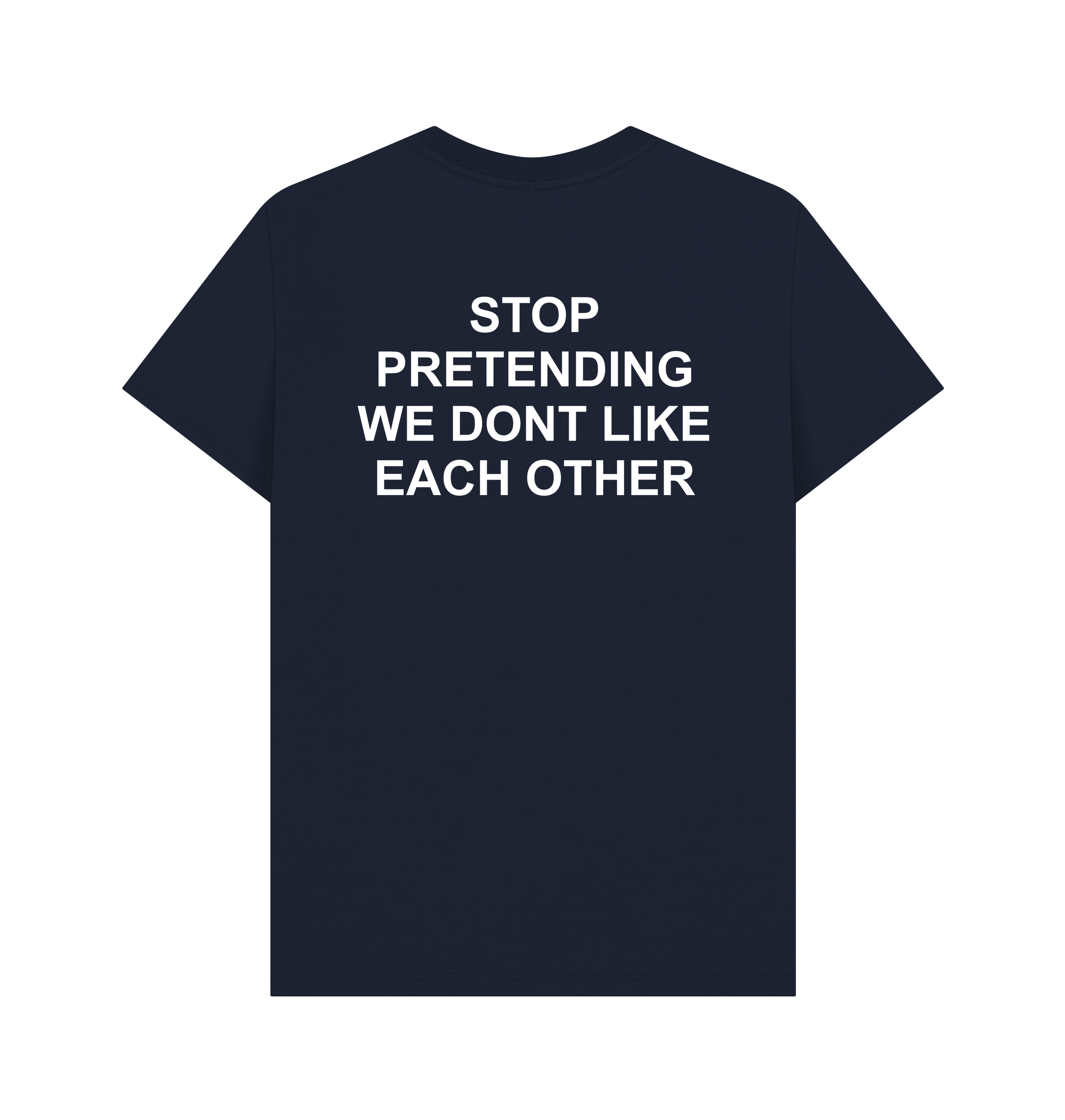 Navy Blue Printed T-shirt Back