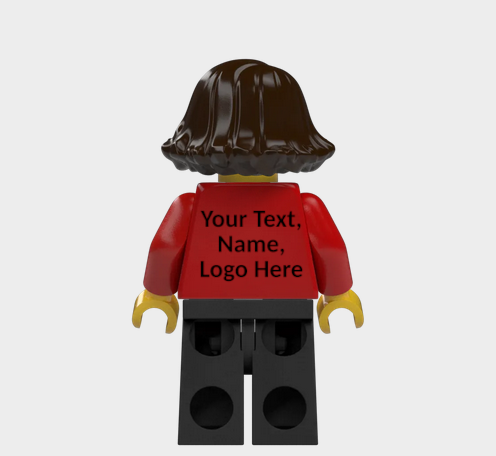 L001 Custom Personalised Lego Minifigures Name, Text