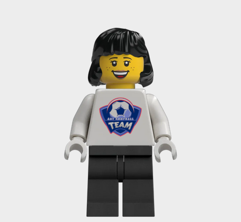 L003 Custom Personalised Lego Minifigures Any Football Team Badge