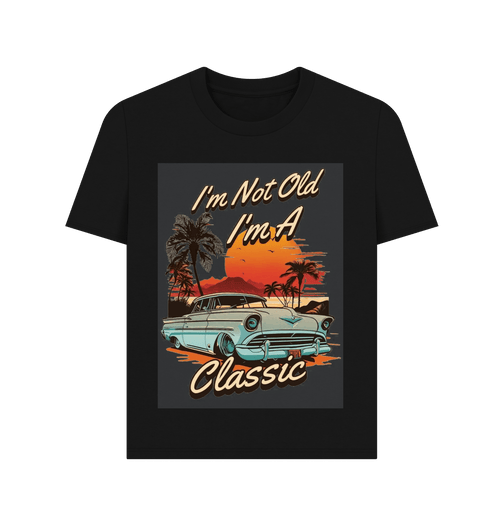 Black Printed T-shirt Front