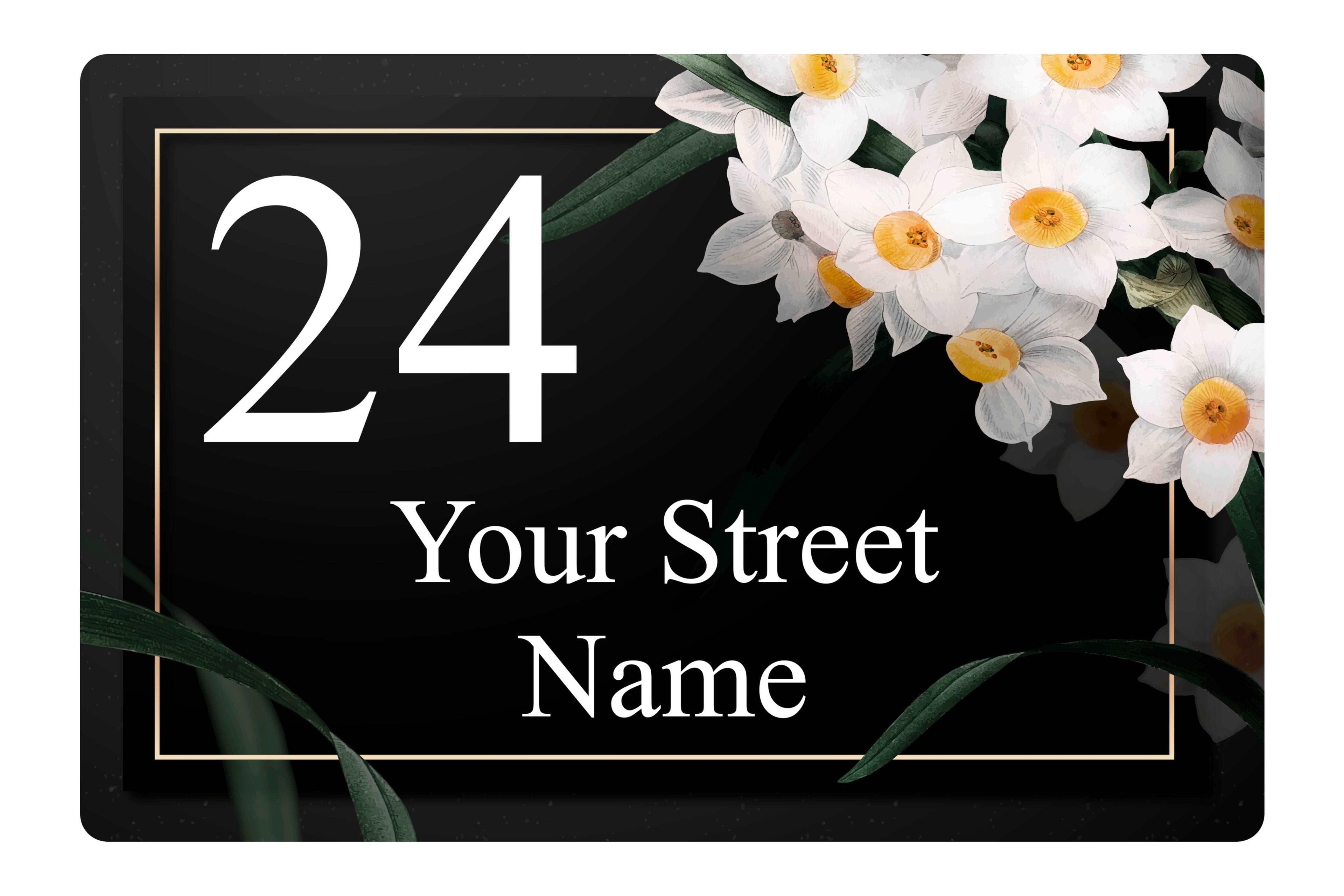 1164 UV Protection Personalised Address Metal Aluminium Sign Plaque Door Gate