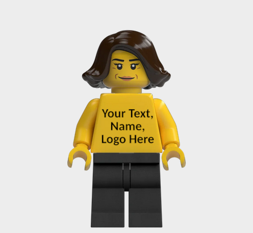 L001 Custom Personalised Lego Minifigures Name, Text