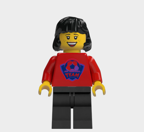 L003 Custom Personalised Lego Minifigures Any Football Team Badge