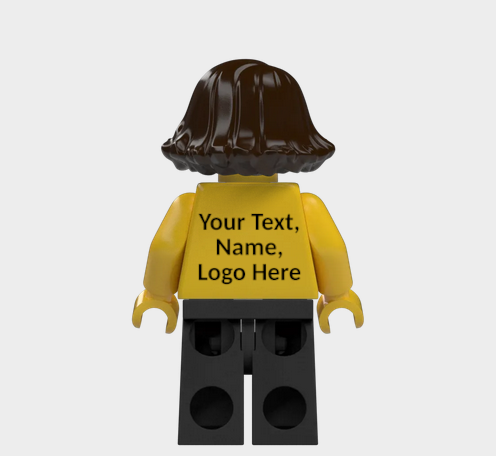 L001 Custom Personalised Lego Minifigures Name, Text