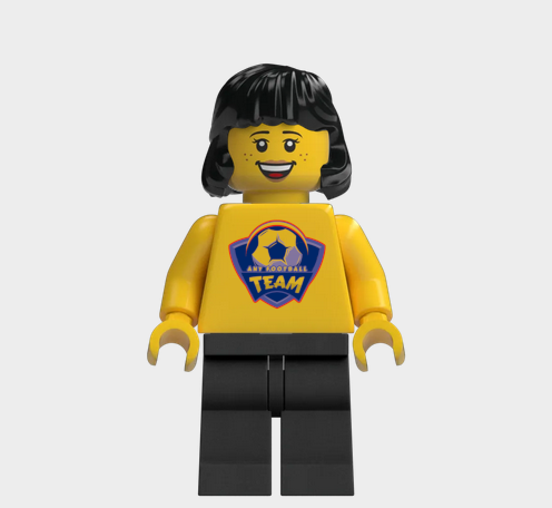 L003 Custom Personalised Lego Minifigures Any Football Team Badge