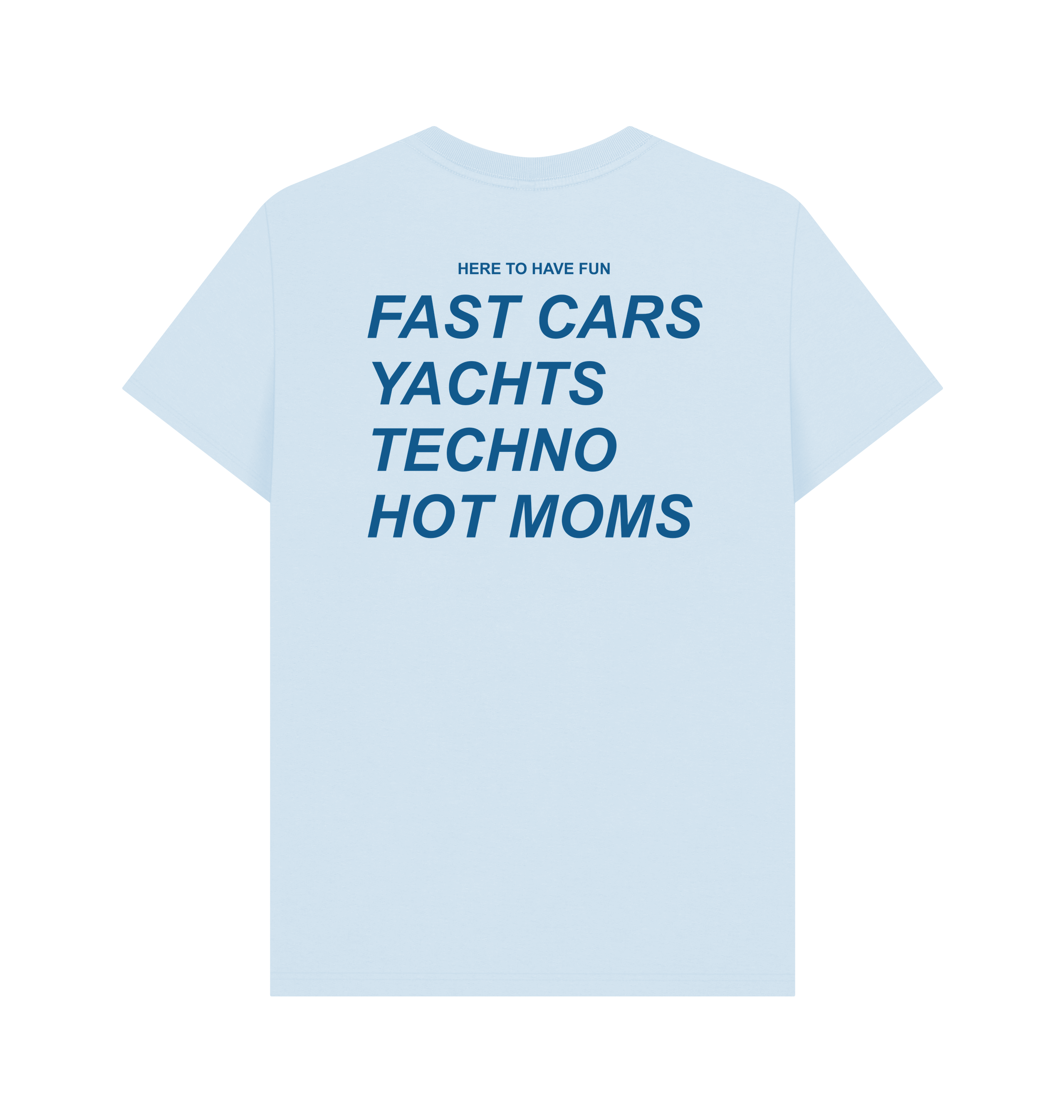 Sky Blue Printed T-shirt Back