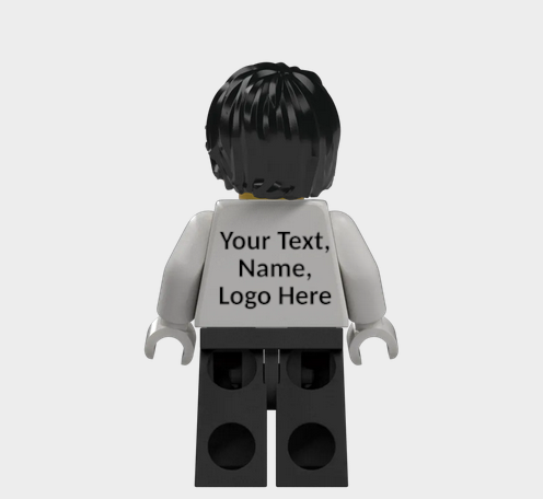 L001 Custom Personalised Lego Minifigures Name, Text