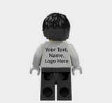 L001 Custom Personalised Lego Minifigures Name, Text