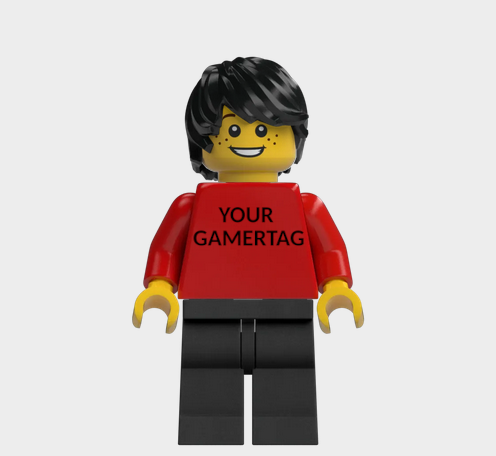 L002 Custom Personalised Lego Minifigures Your Gamertag xbox, Playstation, Nintendo