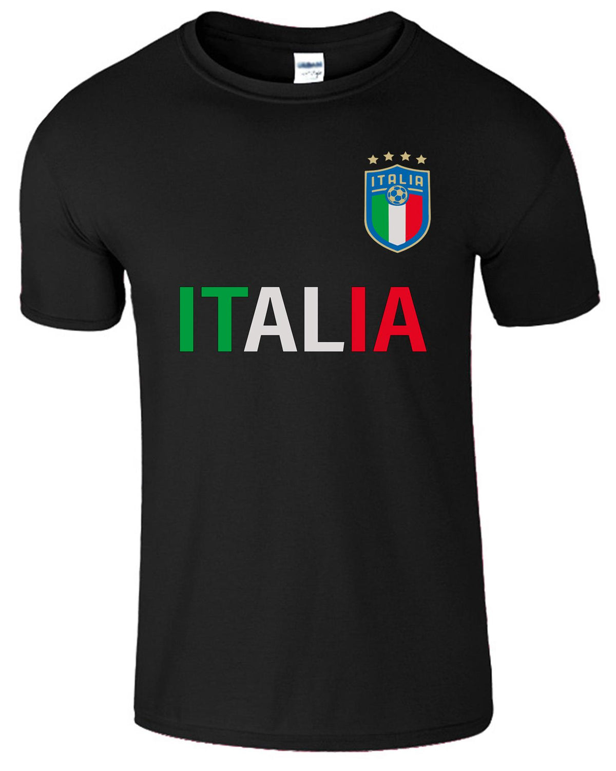 Men's Italy Football Italian Flag Graphic T-Shirt
