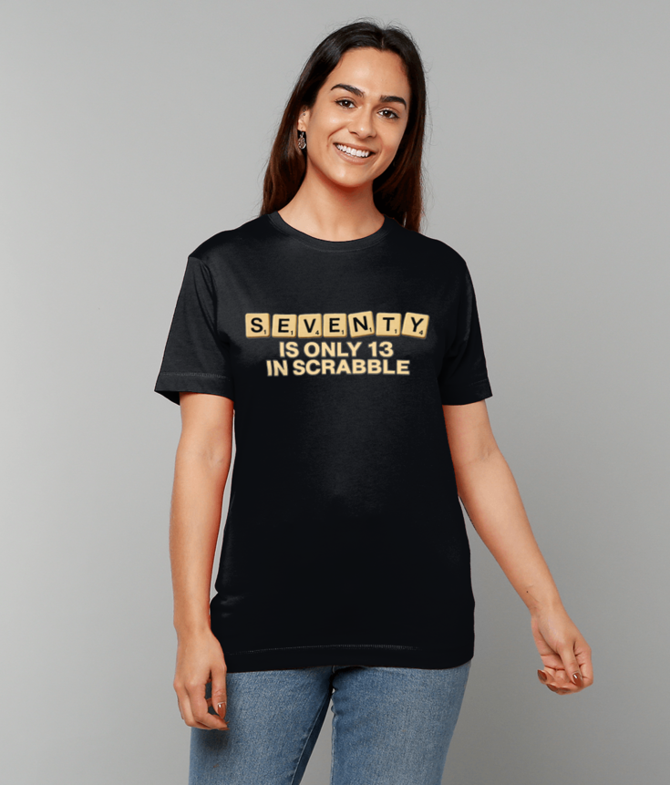 226 Scrabble 70th Birthday T-Shirt Funny Tee