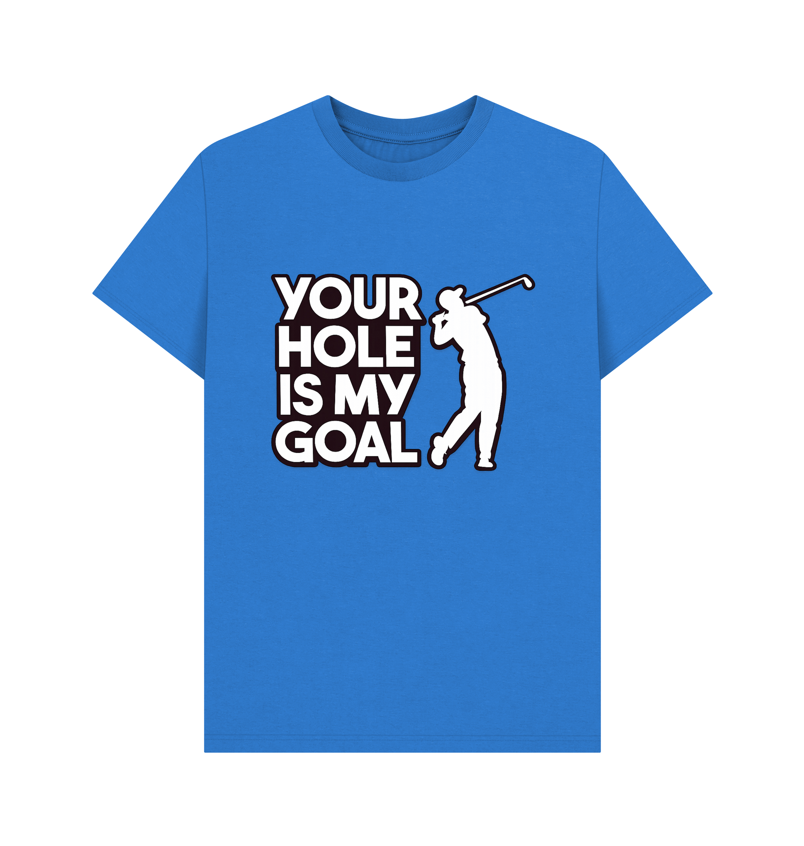 Bright Blue Printed T-shirt Front