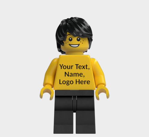 L001 Custom Personalised Lego Minifigures Name, Text