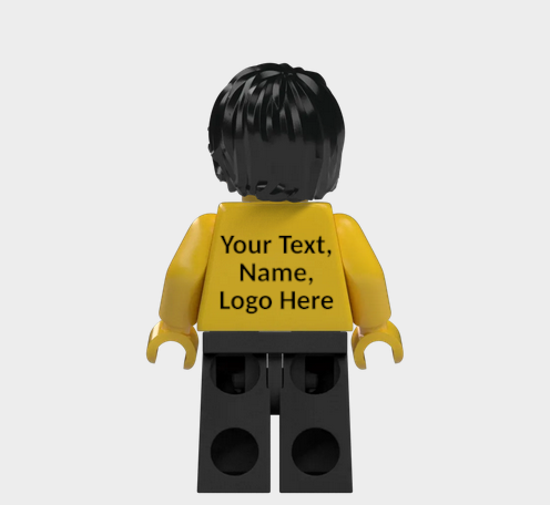 L001 Custom Personalised Lego Minifigures Name, Text