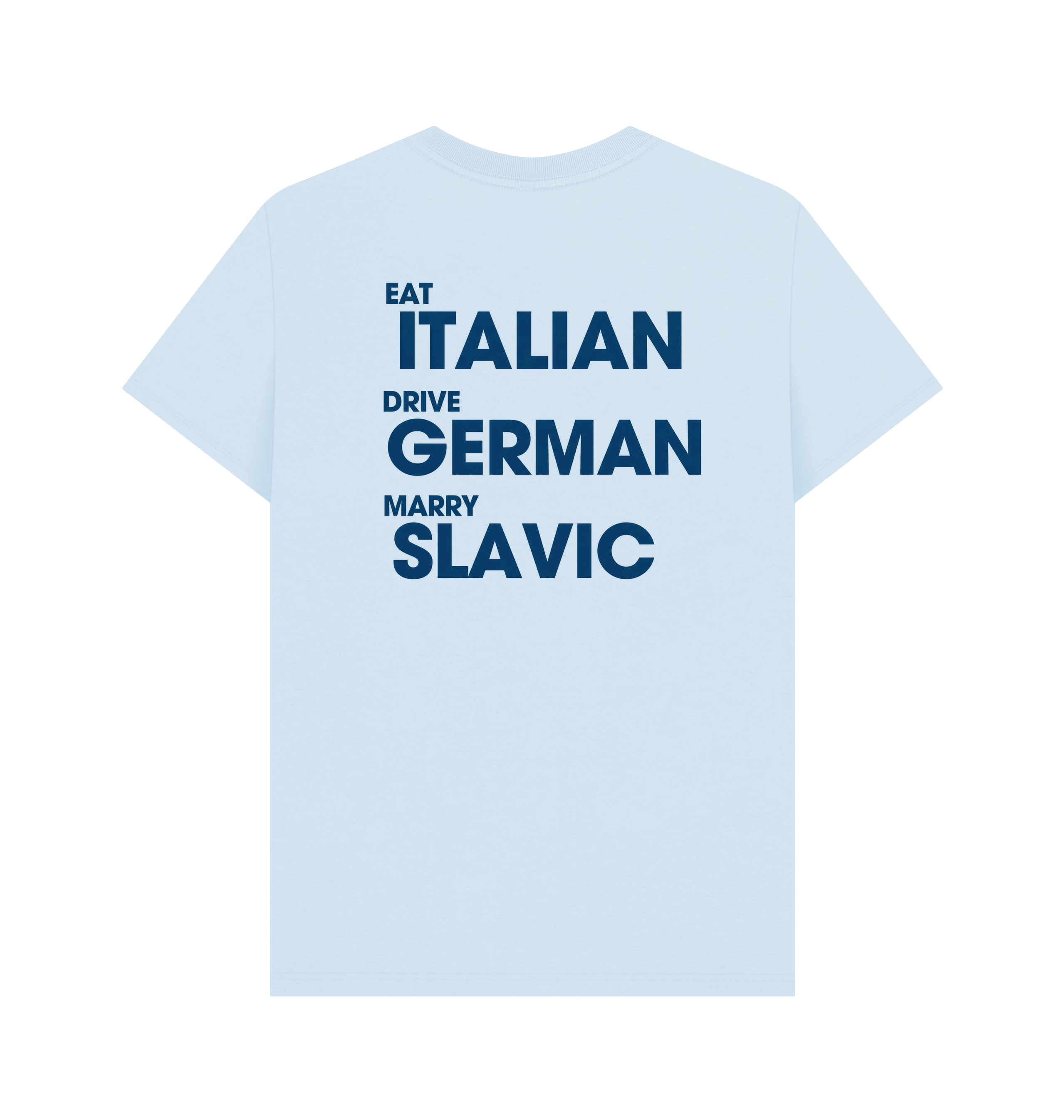 Sky Blue Printed T-shirt Back