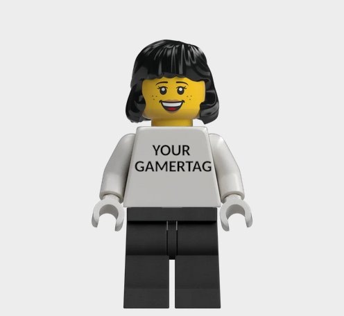 L002 Custom Personalised Lego Minifigures Your Gamertag xbox, Playstation, Nintendo