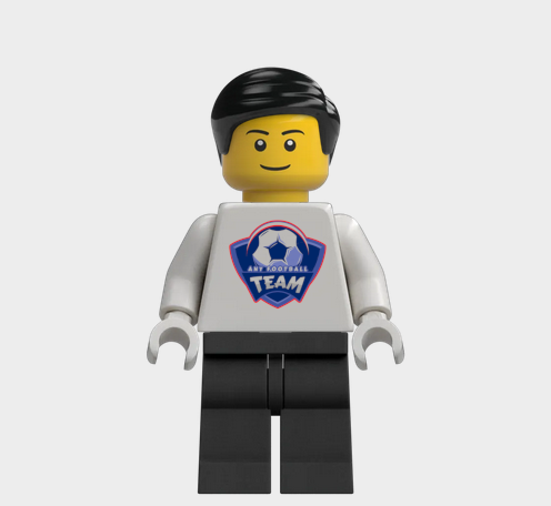L003 Custom Personalised Lego Minifigures Any Football Team Badge