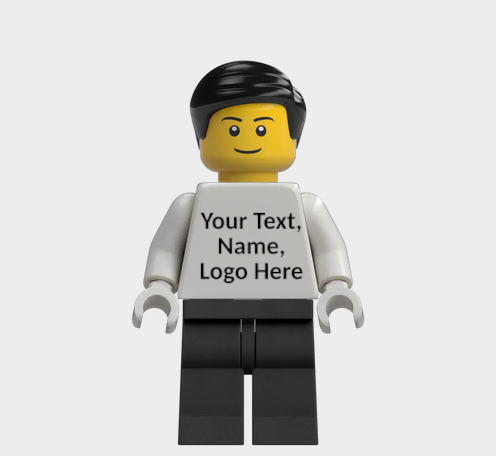 L001 Custom Personalised Lego Minifigures Name, Text