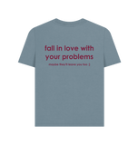 Stone Blue Printed T-shirt Back