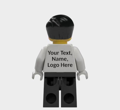 L001 Custom Personalised Lego Minifigures Name, Text