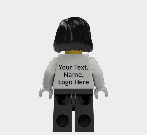 L001 Custom Personalised Lego Minifigures Name, Text