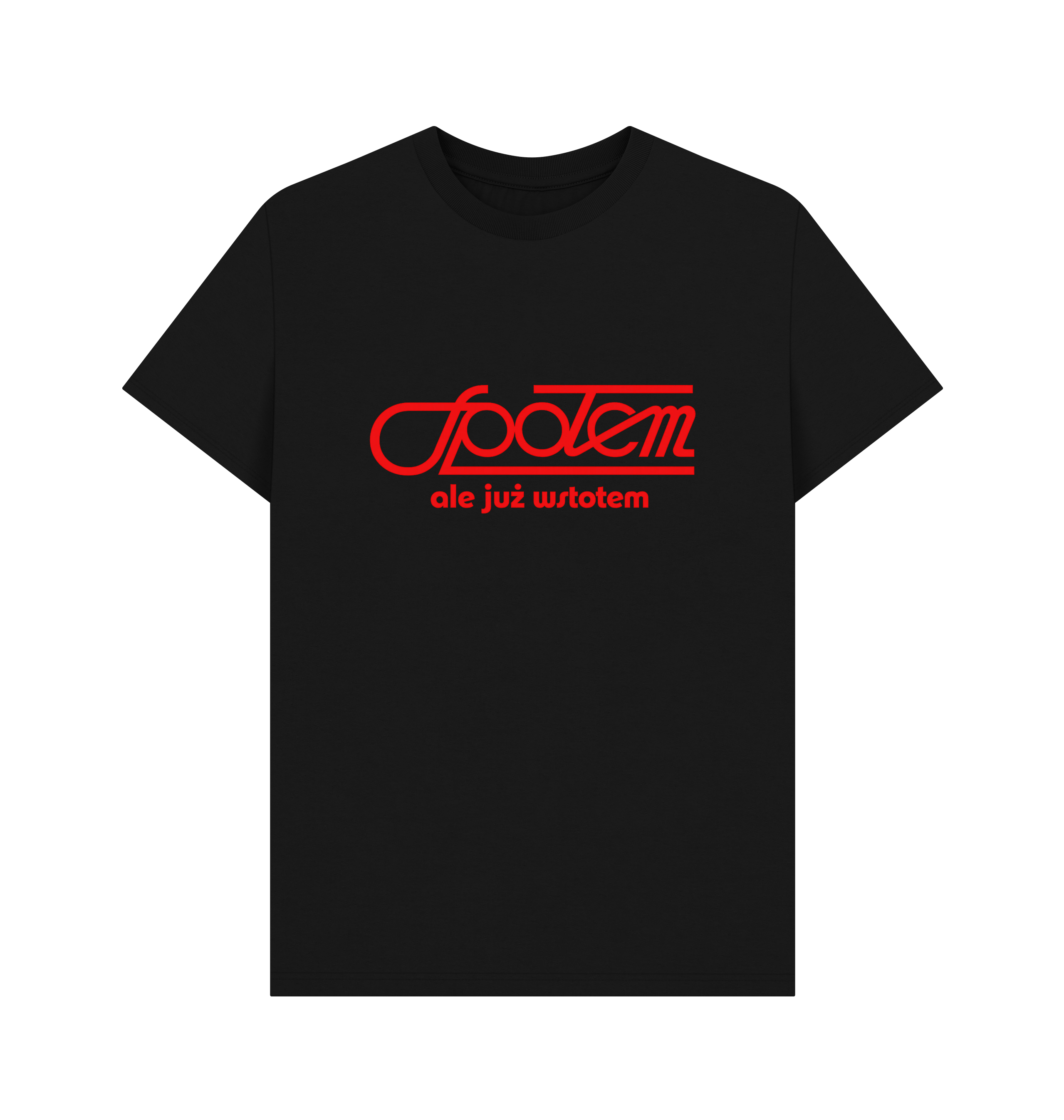 Black Printed T-shirt Front