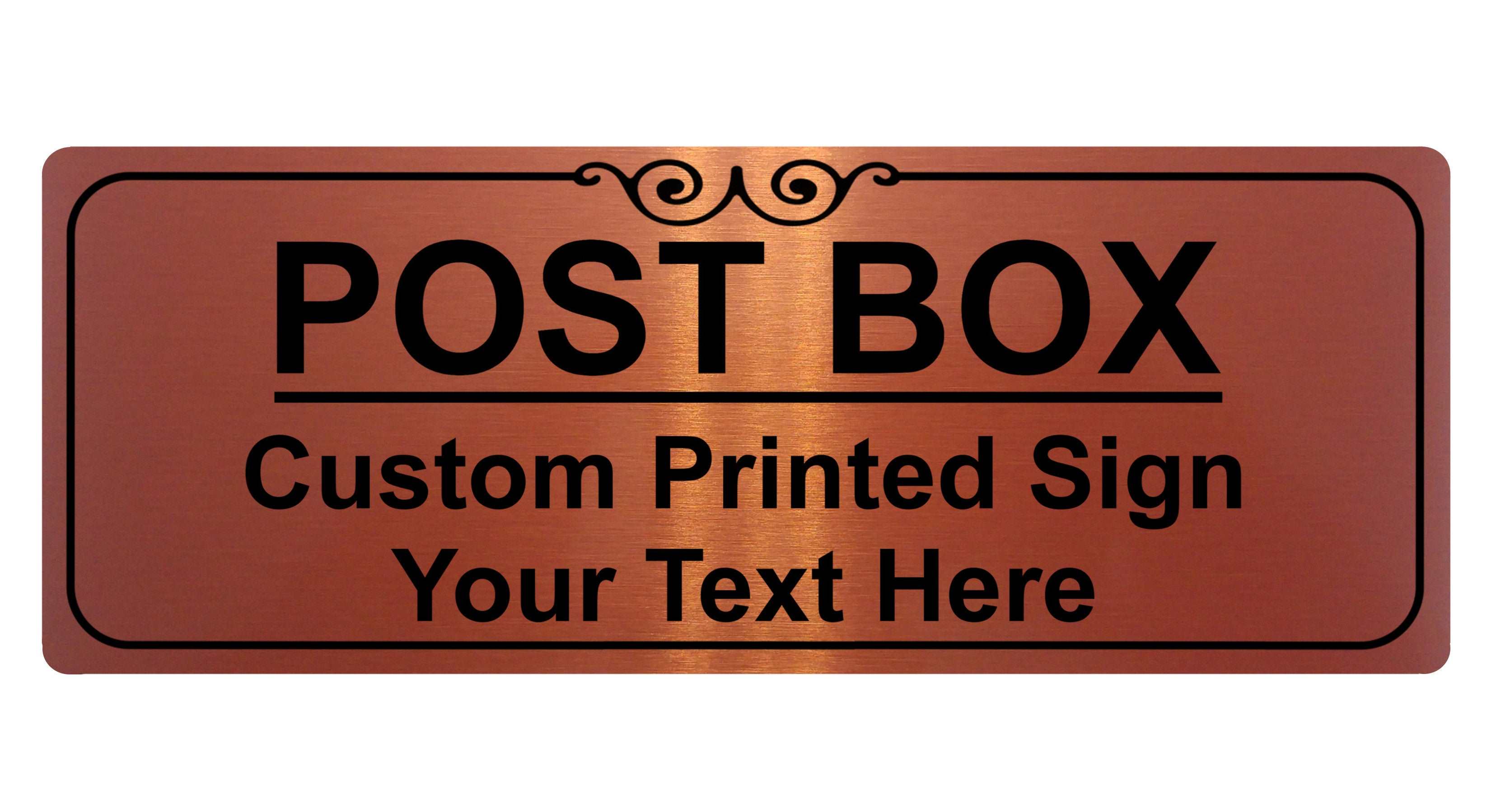 071 Custom Personalised Post Box Metal Aluminium Plaque Sign for Door House Gate Letters Parcels