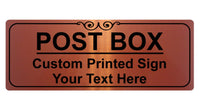 071 Custom Personalised Post Box Metal Aluminium Plaque Sign for Door House Gate Letters Parcels