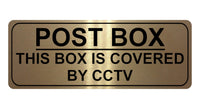 1137 POST BOX THIS BOX IS COVERED BY CCTV Metal Aluminium Sign Plaque House Office Door