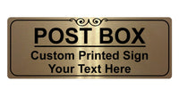 071 Custom Personalised Post Box Metal Aluminium Plaque Sign for Door House Gate Letters Parcels