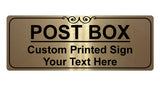 071 Custom Personalised Post Box Metal Aluminium Plaque Sign for Door House Gate Letters Parcels