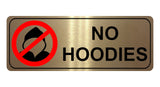 1133 NO HOODIES Safety Metal Aluminium Sign Plaque Door Wall Gate School Shop